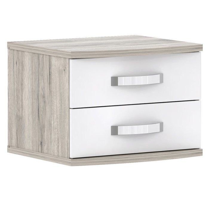 Тумба приліжкова RONDINO RDILK021 Forte дуб пісочний / білий глянець